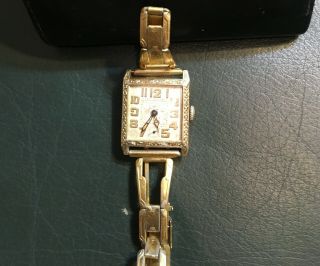 Rare Vintage Deco C&e Marshall Wristwatch,  Hinged Back,  Great Look