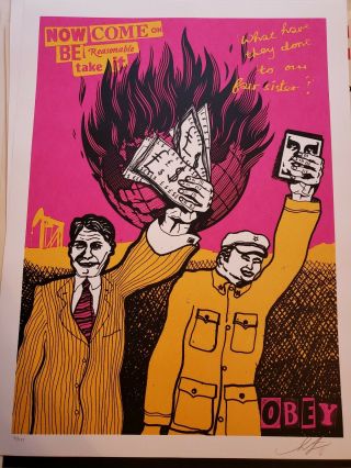 Shepard Fairey Be Reasonable Signed/numbered Rare 2016
