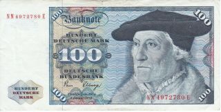 Rare Banknote From Germany 100 Mark Year 1980 Very Difficult