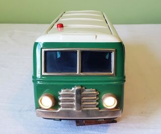 Early G.  B.  C.  Toys Japan Tin Litho B/O CITY BUS LINES Action Toy 50 ' s V RARE 3