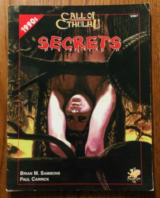 Call Of Cthulhu: Secrets Book.  Chaosium Inc.  1997 2367 Fright - Night Horr Rare