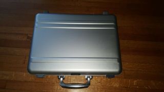 Thin Mezzi Aluminum Hard Briefcase Silver Laptop (rare) With 2 Keys.  No Strap.