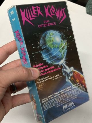 Rare Horror Vhs Killer Klowns From Outer Space.  Media Video
