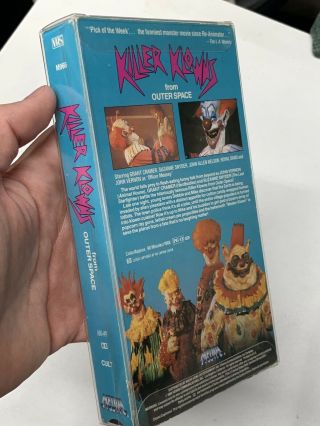 RARE HORROR VHS KILLER KLOWNS FROM OUTER SPACE.  Media Video 2