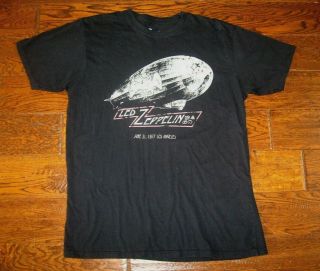 Rare Mens Vintage Led Zeppelin June 21 1977 Los Angeles Tour Concert T - Shirt L