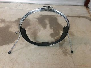 Rare Flats Traps Chrome Bass Drum Stand: Display Your Fav Drum Head