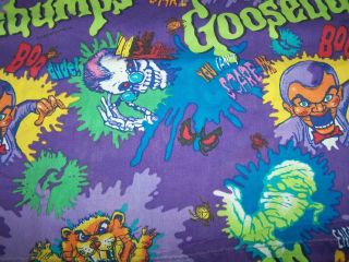 Goosebumps Twin Fitted Vintage Springs Rare Purple Scary Fabric Material