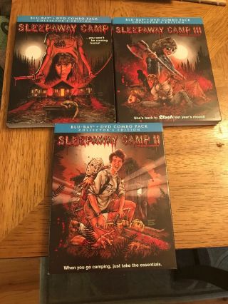 Shout Scream Factory Sleepaway Camp Trilogy Slipcovers Only 1 2 3 Rare