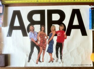 Abba Group Poster (atlantic) 1980 30 " X 20 " Poster Issue - - Rare