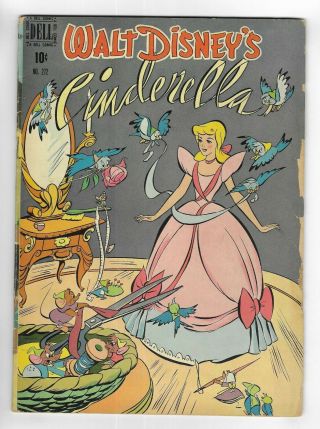 Cinderella Walt Disney Movie Four Color 272 Golden Age Dell Comic Book 1950 Rare