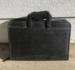 Compaq Computer Bag Laptop Briefcase Zip Black Travel Rare Vintage