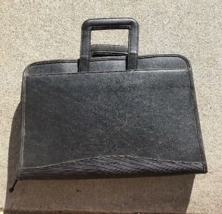 Compaq Computer Bag Laptop Briefcase Zip Black Travel Rare Vintage 2