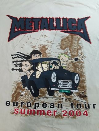 Metallica Rare Vintage Concert Squindo Tee (large)