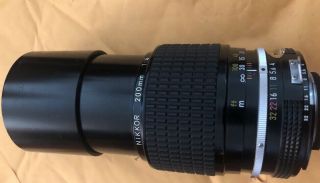 Rare Mint] Nikon Non - Ai Nikkor 200mm f/4 MF Telephoto Lens Prime 3