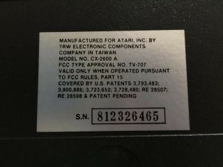 Atari 2600 Rare Promotional Use Console (NTSC) 5