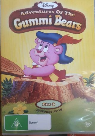 Disney Adventures Of The Gummi Bears 3 Rare Deleted Dvd Cartoon Animation Series
