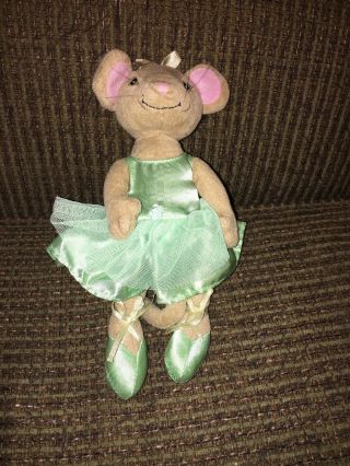 Angelina Ballerina Alice Mouse Green Dress Sababa Plush Rare Htf 9 " Doll - Vgc
