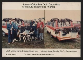 Rare Jimmy Martin & Dogs Photo Christmas Card,  Hand Written And Signed On Back
