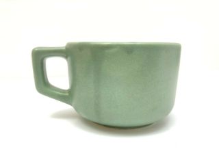 Vtg Mccoy Coffee Cup Mug Factory Matte Test Glaze 47 Mid Century Green Drip Rare