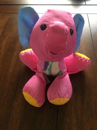Very Rare 1995 Fisher Price Puffalumps Baby Elephant Rattle