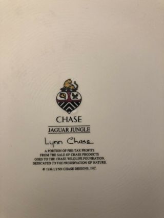 Rare Lynn Chase Jaguar Jungle Large Porcelain Serving Platter 12.  5 