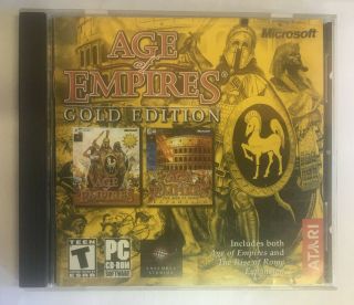 Age Of Empires Gold Edition Rise Of Rome Pc Game Complete W/ Cd Key Rare Fun Oop