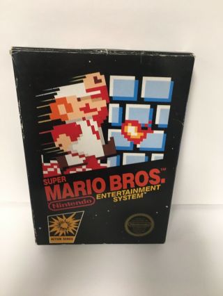 1985 Mario Bros Nintendo Nes Cib Black Box Action Series Rare 5 Screw