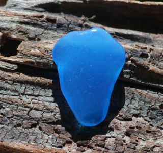 Rare,  Opaque,  Aqua Blue Lightly Frosted Seaglass Shard