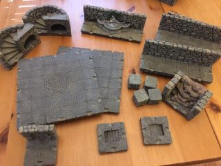 Rare Oop Dwarven Forge Master Maze Wicked Additions Ii Set