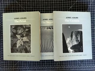 The Camera; Negative; Print,  Ansel Adams 3 Volume 1985 Set Photography Rare