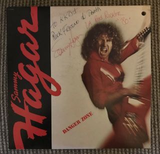 Sammy Hagar Signed Danger Zone Vinyl Lp Van Halen Montrose Chickenfoot Rare