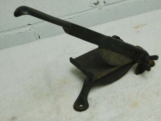 Vintage Early Rare Cast Iron 3 Legs Book Bindery Guillotine Cutter