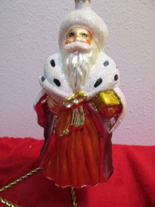 Christopher Radko Winter Dream Santa Christmas Ornament Vtg 1996 Retired Rare