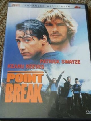Point Break (dvd,  2001) Rare Oop Keanu Reeves / Patrick Swayze 1991 W / Insert