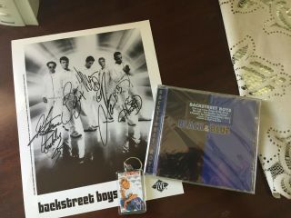 Rare Backstreet Boys Promo Autographed 8x10 Cd Nick Carter Keychain