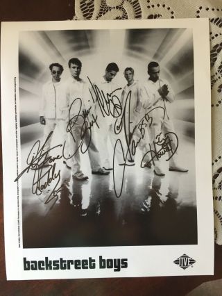 RARE BACKSTREET BOYS PROMO Autographed 8x10 CD Nick Carter Keychain 5