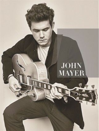 John Mayer Album Print Tour Poster Guitar Photo Record 2019 Music Cd Rare
