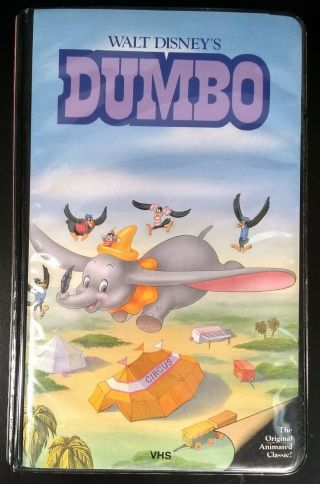 Dumbo (1941) Walt Disney Big Box Clamshell Black Diamond 24v Vhs Like Rare