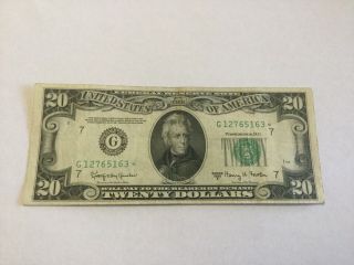 1950 20 Dollar Star Note Chicago Star.  So Rare