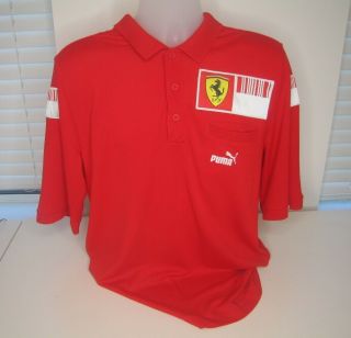Rare Official Ferrari Barcode Polo Shirt