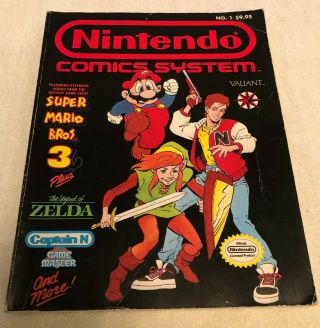 Nintendo Comics Systems Vol 1 1 Rare Zelda.  Mario.  Captain N 1990 Valiant