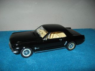 Rare 1965 Ford Mustang Coupe Black 1:18 Scale Mira Opening Hood,  Doors & Trunk