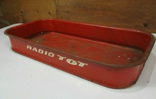 Antique Red Radio Flyer Tot Coaster Wagon Child 