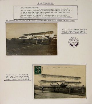 Rare Aviation Postcards (2),  1911,  Louis Paulhans Biplane & Triplane.