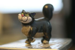 Disney Cinderellas Pet Cat Lucifer Black Villain Cat Pvc Action Figure Rare