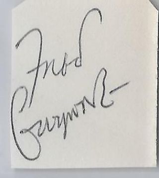 Fred Gwynne Signed Cut Rare Autograph Tv Movie Legend Munsters