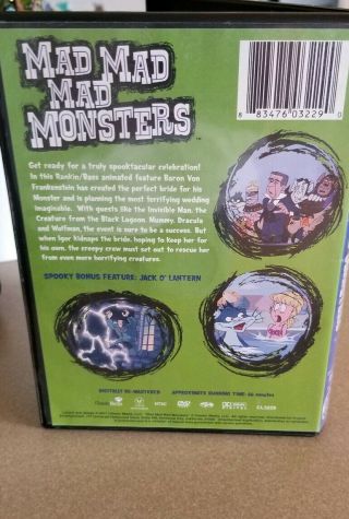 Mad,  Mad,  Mad Monsters DVD 2011 Rankin - Bass Classic Media OOP RARE 3