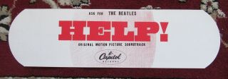 Beatles Orig Very Rare 1965 " Help " Large Promo Band Aid Issued By Capitol