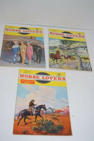 Rare Vintage Set - 3 - 1957 " Back In The Saddle " Horse Magazines