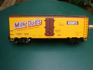 Aristocraft Hersheys Milk Duds Boxcar Reefer Metal Wheels Ln Rare